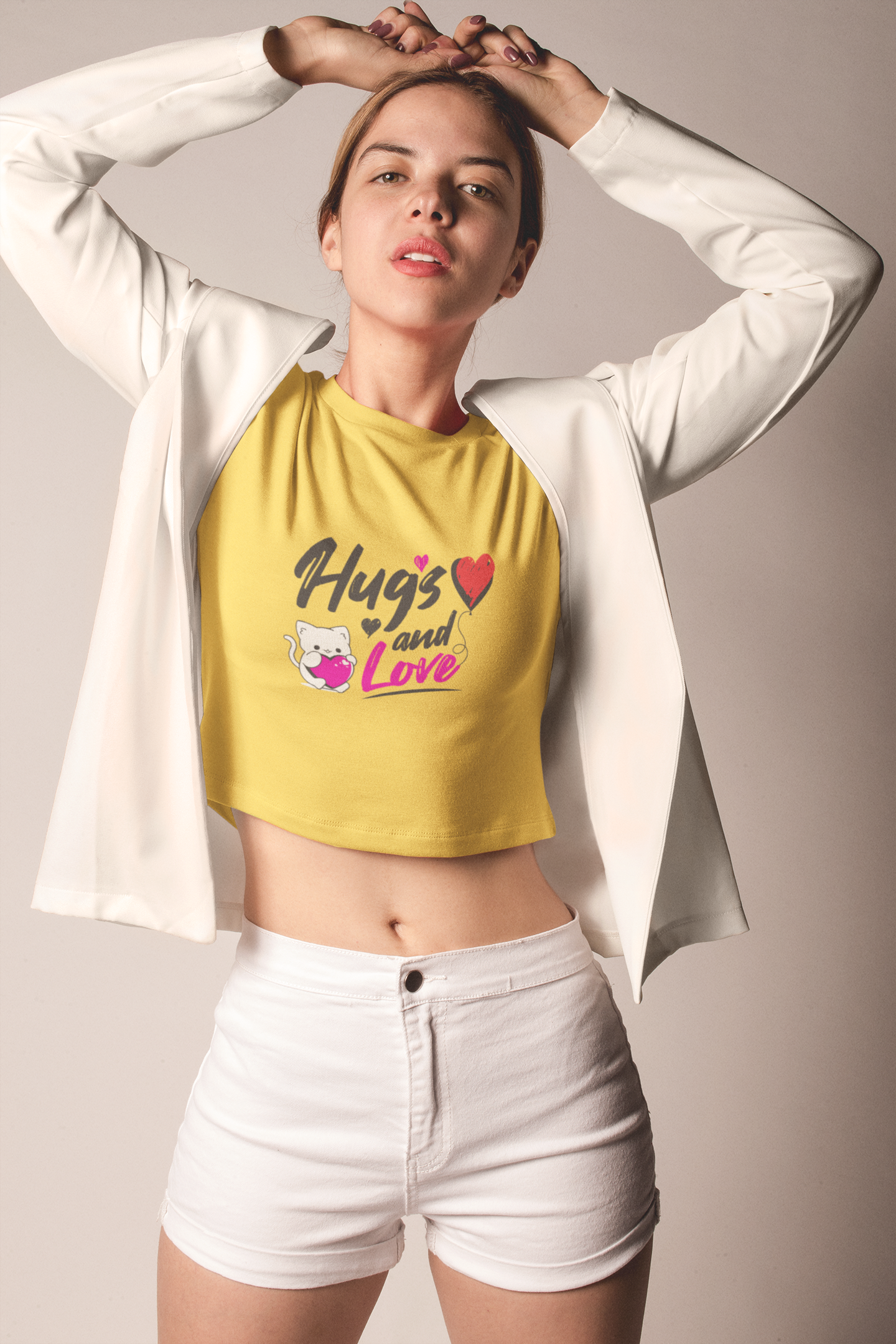 SillyExplorer_Crop_Top__Golden_Yellow_Hugs_&_Love