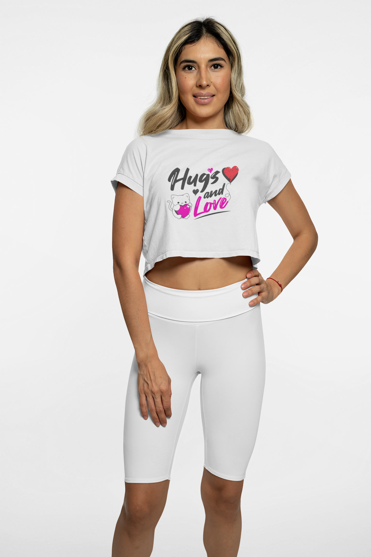 SillyExplorer_Crop_Top__White_Hugs_&_Love