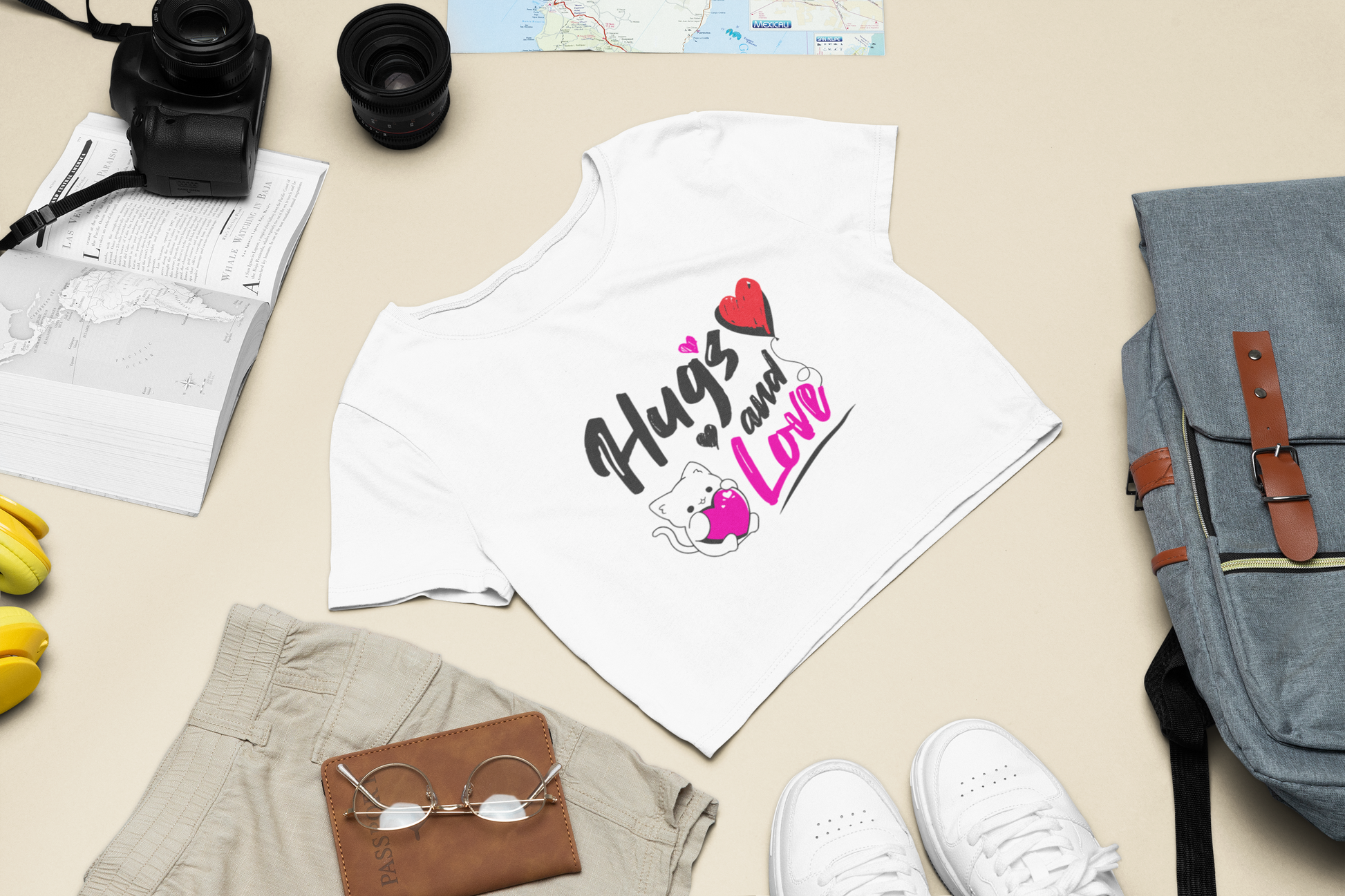 SillyExplorer_Crop_Top__White_Hugs_&_Love