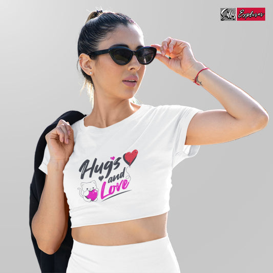 SillyExplorer_Crop_Top__White_Hugs_&_Love