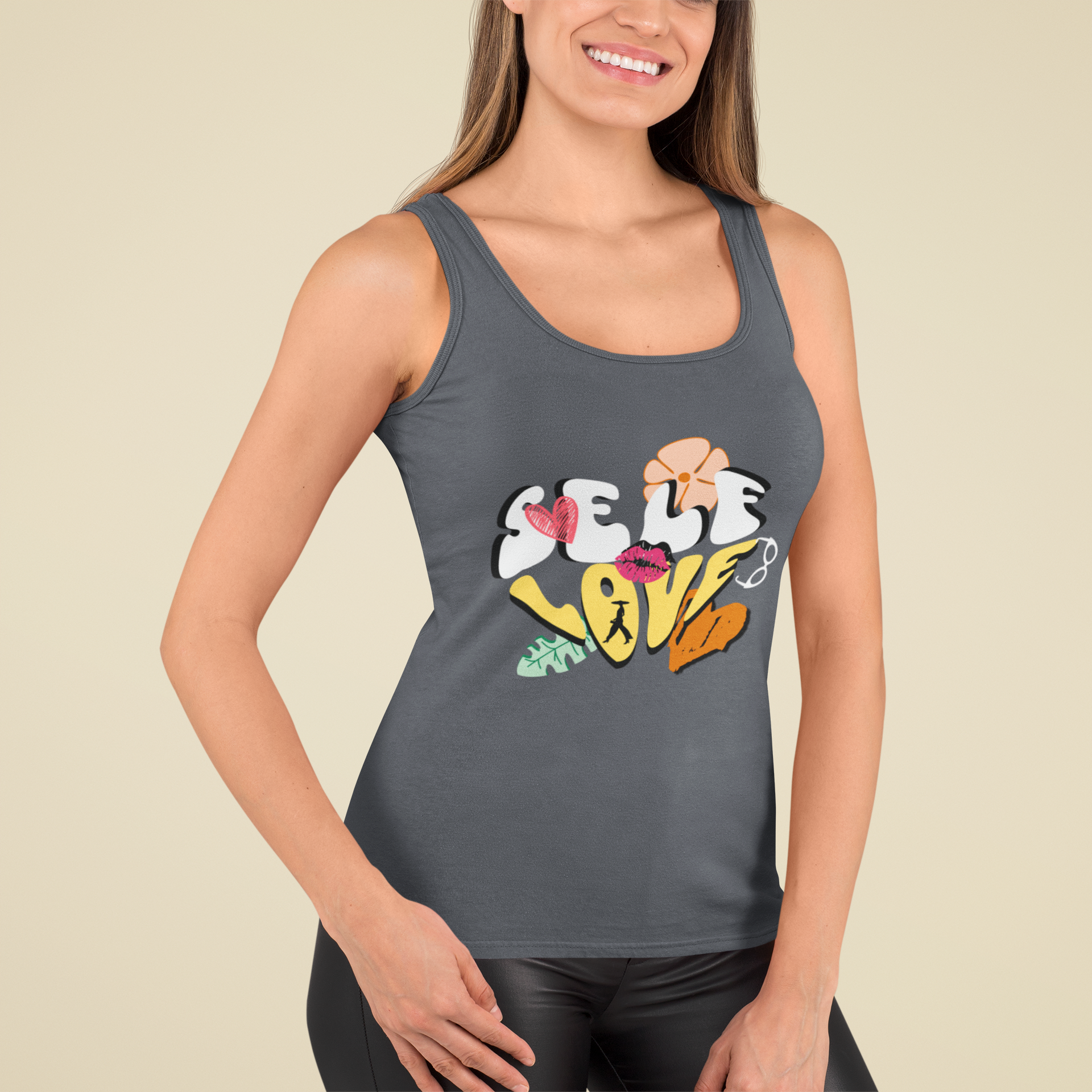 SillyExplorer_Women_Tank_Top__Charcoal_Self_Love