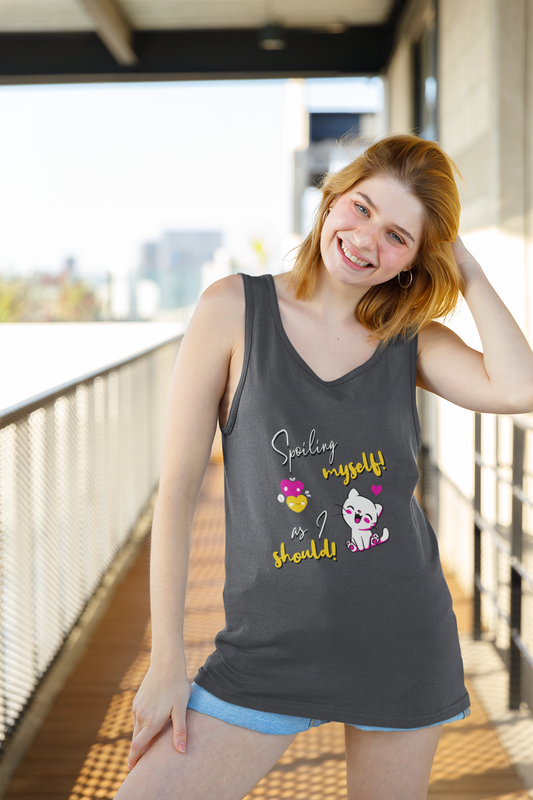 SillyExplorer_Women_Tank_Top__Charcoal_Spoiling_Myself