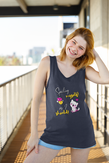 SillyExplorer_Women_Tank_Top__Navy_Blue_Spoiling_Myself