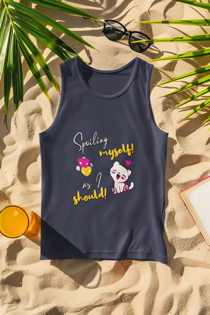 SillyExplorer_Women_Tank_Top__Navy_Blue_Spoiling_Myself