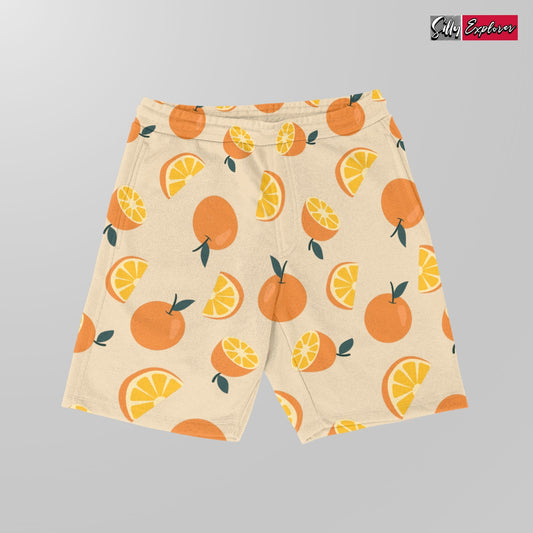 SillyExplorer_Printed_Women_Shorts___Cream_Sunset_Orange