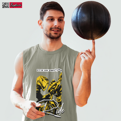 SillyExplorer_Men_Sleeveless_T-Shirt__Charcoal_Ride_Emotions