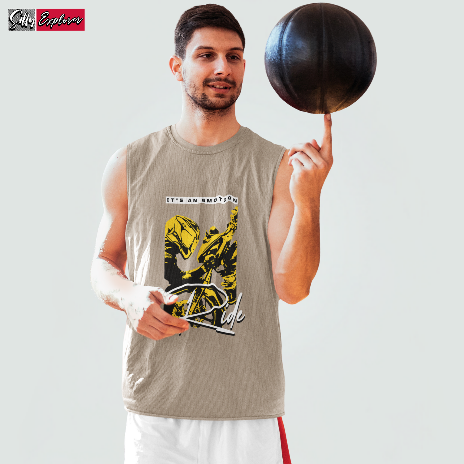 SillyExplorer_Men_Sleeveless_T-Shirt__Grey_Ride_Emotions