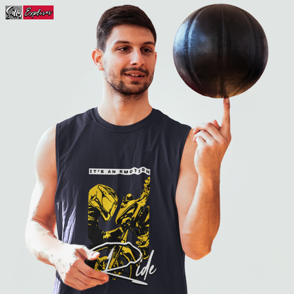 SillyExplorer_Men_Sleeveless_T-Shirt__Navy_Ride_Emotions