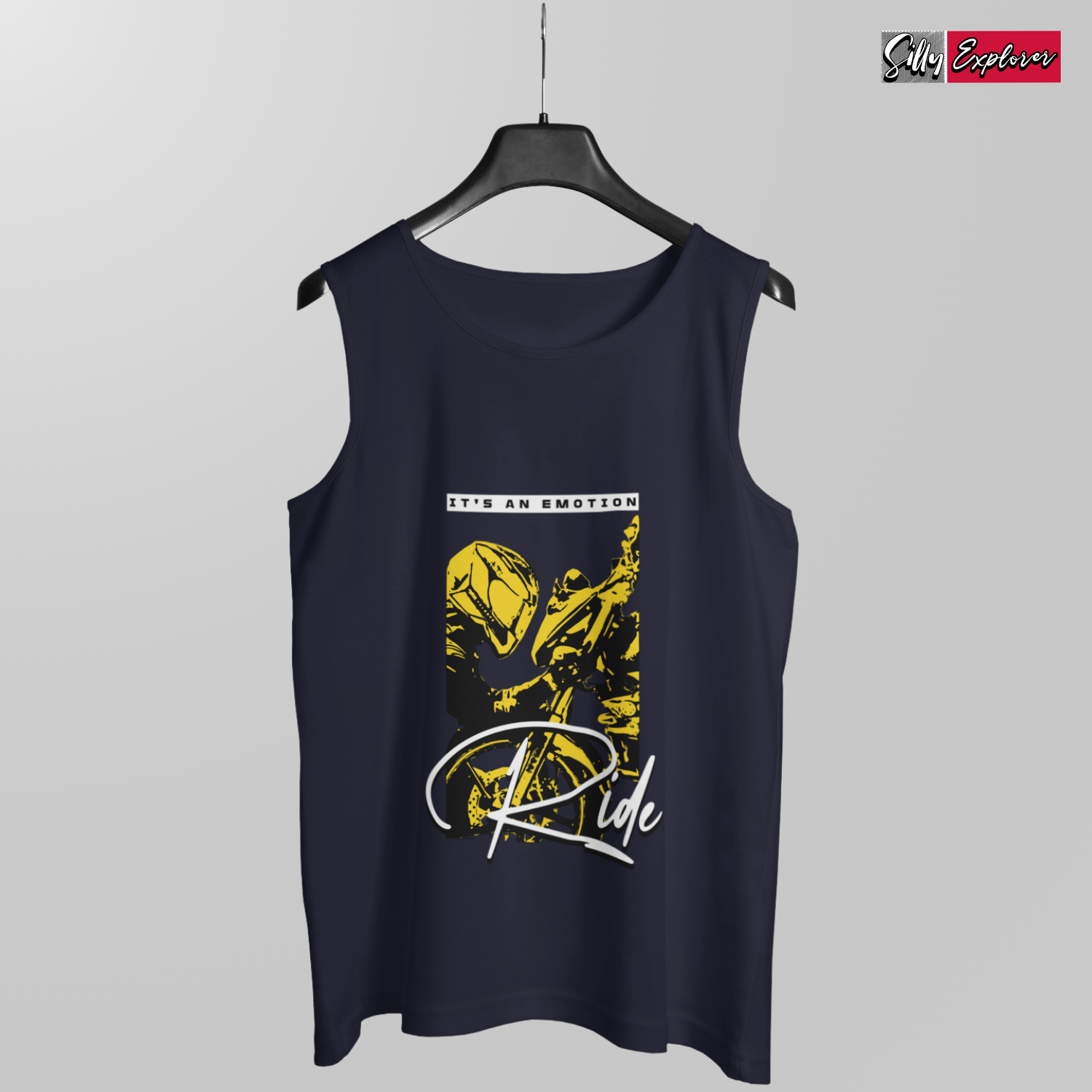 SillyExplorer_Men_Sleeveless_T-Shirt__Navy_Ride_Emotions