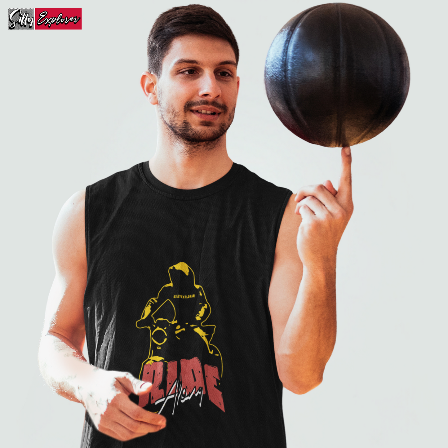 SillyExplorer_Men_Sleeveless_T-Shirt__Black_Ride_Along