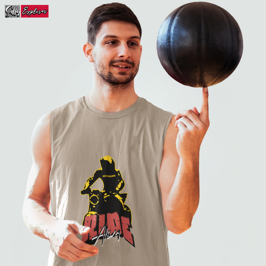 SillyExplorer_Men_Sleeveless_T-Shirt__Grey_Ride_Along