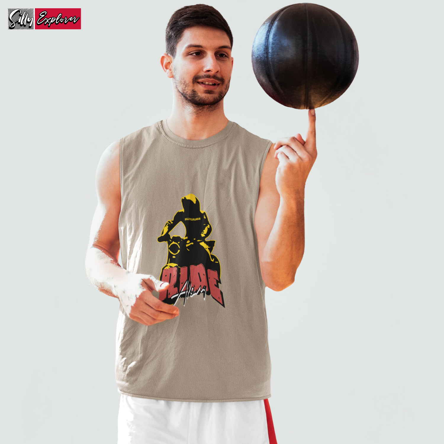 SillyExplorer_Men_Sleeveless_T-Shirt__Grey_Ride_Along