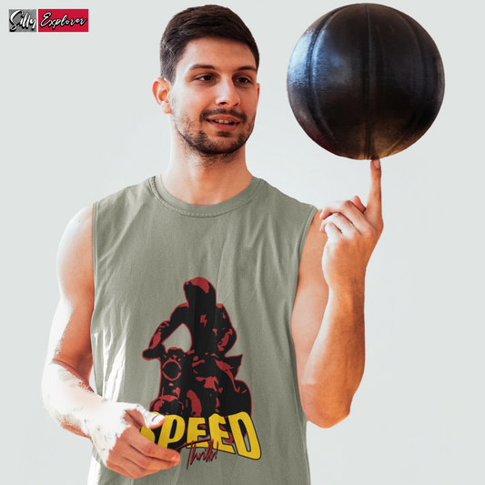 SillyExplorer_Men_Sleeveless_T-Shirt__Charcoal_Speed_Thrills