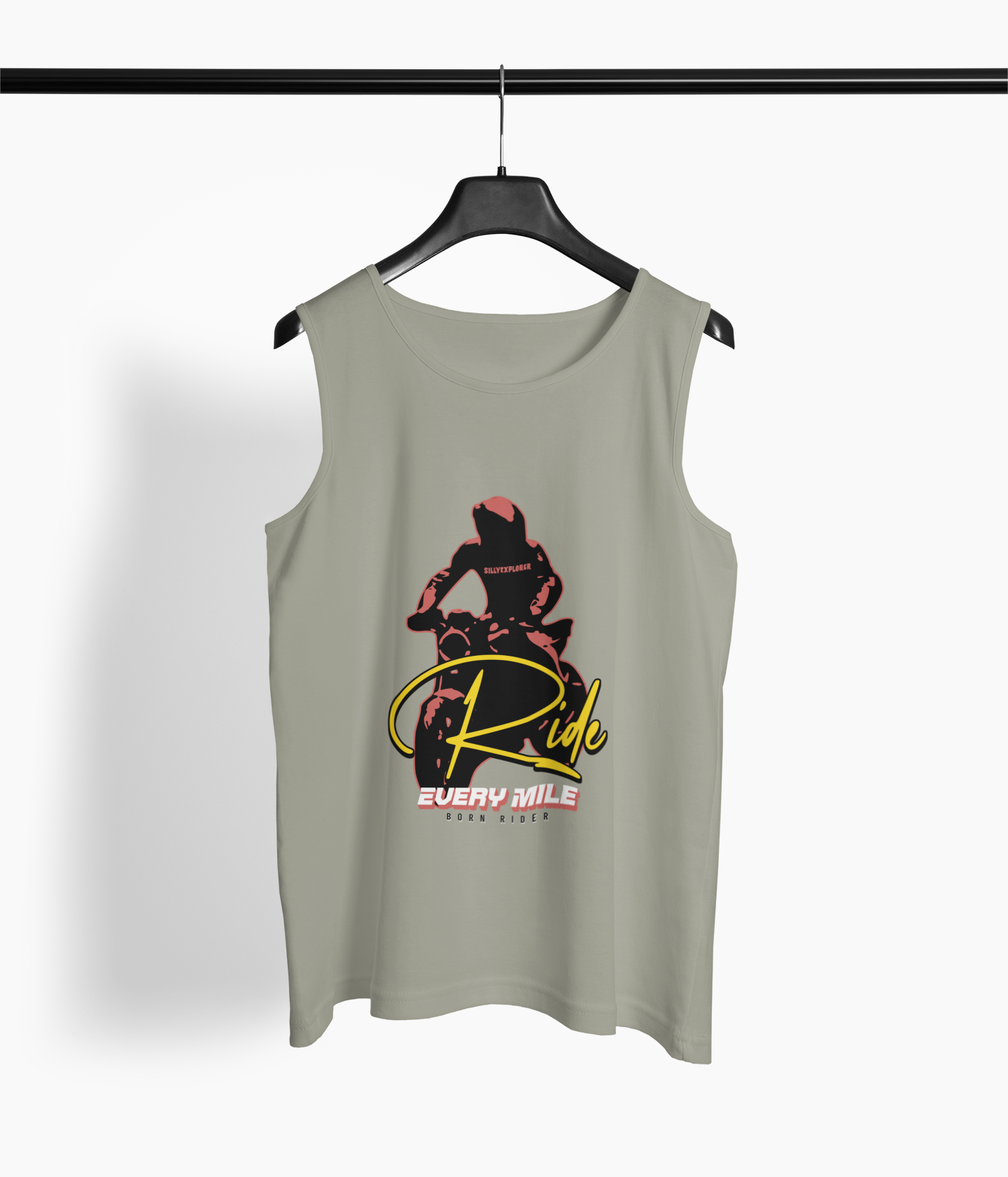 SillyExplorer_Men_Sleeveless_T-Shirt__Charcoal_Born_Rider