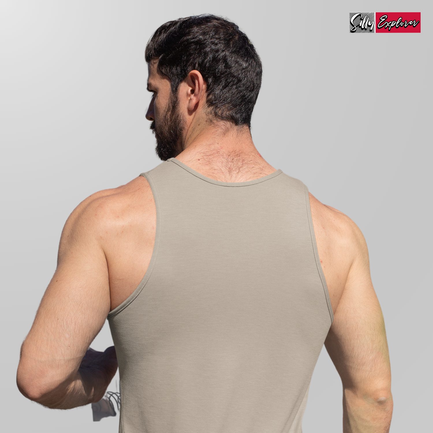 SillyExplorer_Men_Sleeveless_T-Shirt__Grey_Samurai_Discipline