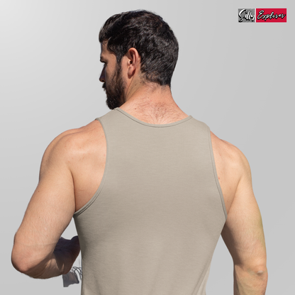 SillyExplorer_Men_Sleeveless_T-Shirt__Grey_Samurai_Discipline