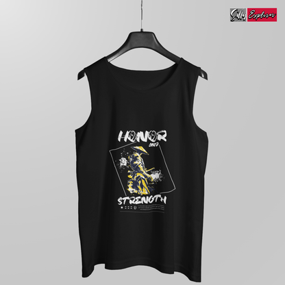 SillyExplorer_Men_Sleeveless_T-Shirt__Black_Samurai_Honor