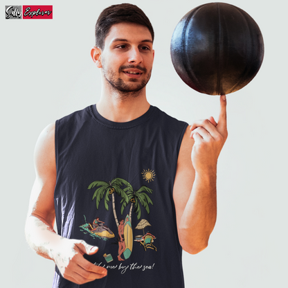 SillyExplorer_Men_Sleeveless_T-Shirt__Navy_Catch_Me_By_Sea