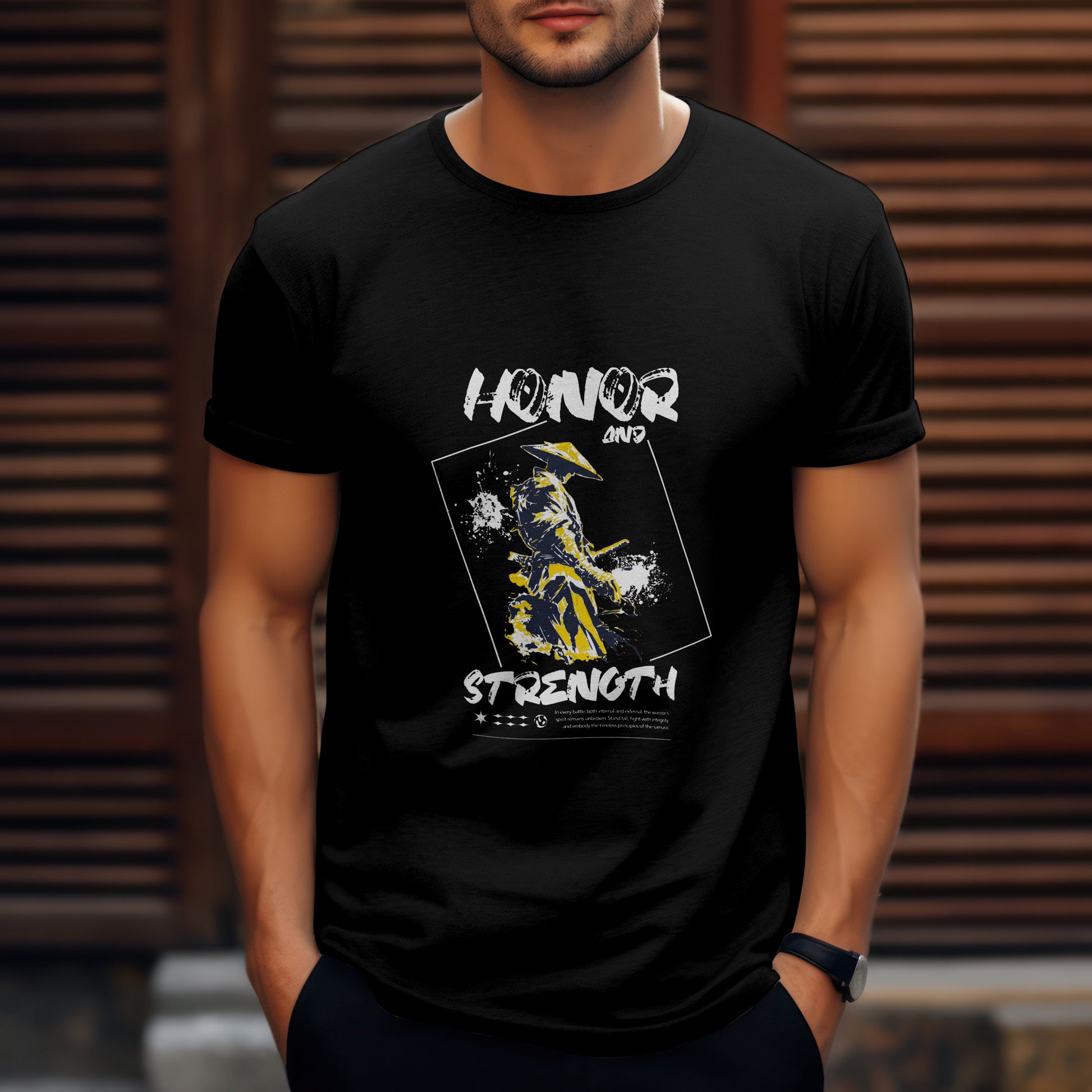 SillyExplorer_Classic_Crewneck_T-Shirt__Black_Samurai_Honor