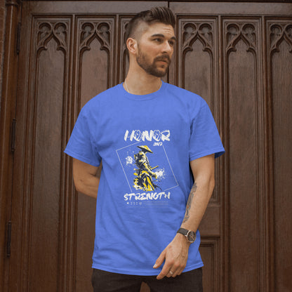 SillyExplorer_Classic_Crewneck_T-Shirt__Royal_Blue_Samurai_Honor